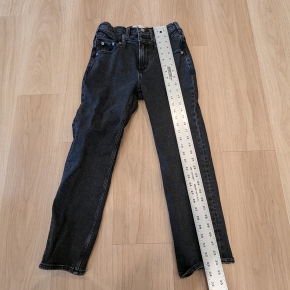 Abercrombie & Fitch Black Double Waist Band Ankle Straight Ultra High Ri… - Picture 3 of 8